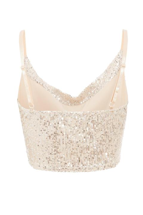 white glitter crop top