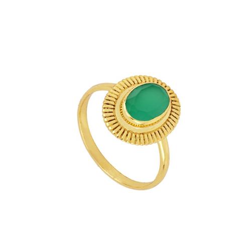 Anillo Elda Calcedonia Gold