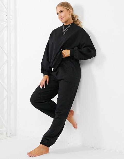 Asos Design Lounge Super Oversized Jogger In Black