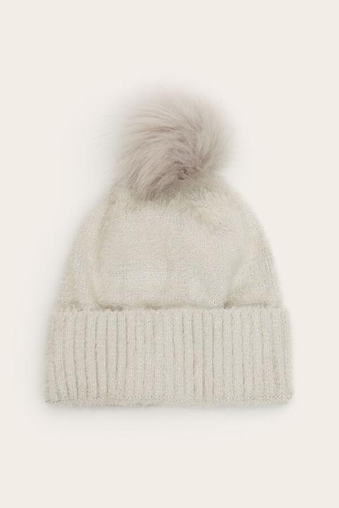 Gorro Punto Gris Con Caja Regalo