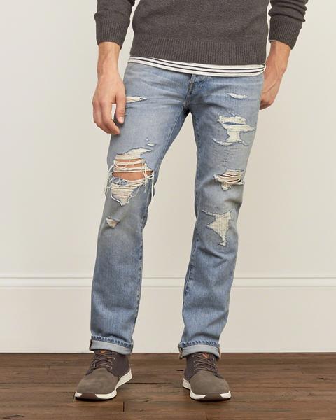 abercrombie fitch slim straight jeans