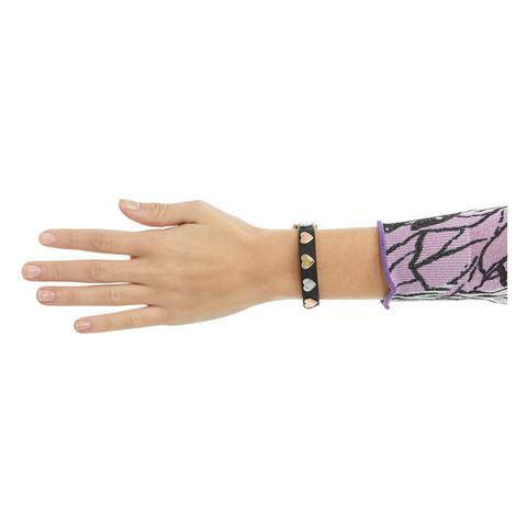 Pulsera Correa Piel Tachuelas Corazón Negra de Bimba Y Lola en 21 Buttons