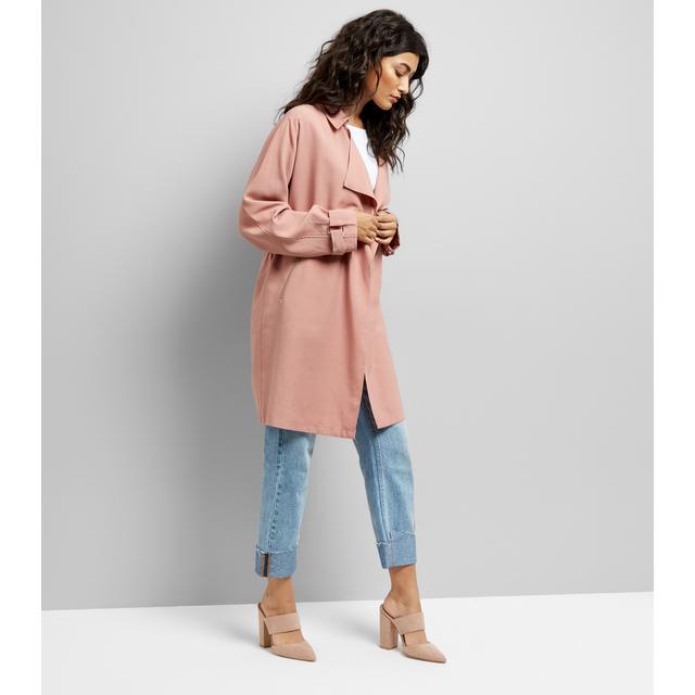 pink duster coat
