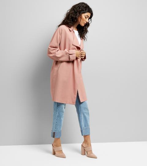 pink duster coat