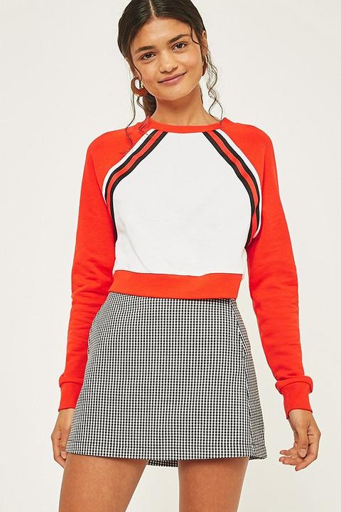 Bdg Striped Raglan Sleeve Cropped Jumper