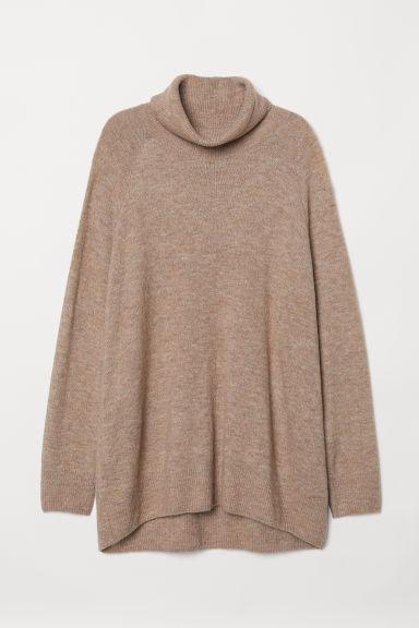 H & M - H & M+ Pullover A Collo Alto - Marrone