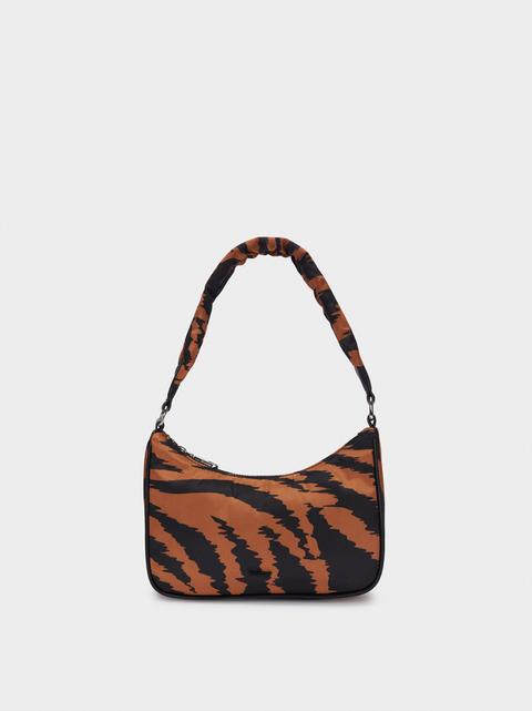 Bolso De Hombro De Náilon Con Estampado Animal