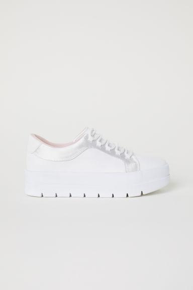 H & M - Sneakers Con Plateau - Bianco