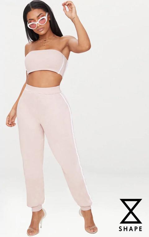 Shape Nude Side Stripe Joggers, Pink