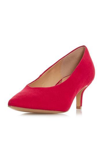 Womens *head Over Heels Red 'amandi' Mid Heel Court Shoes- Red, Red