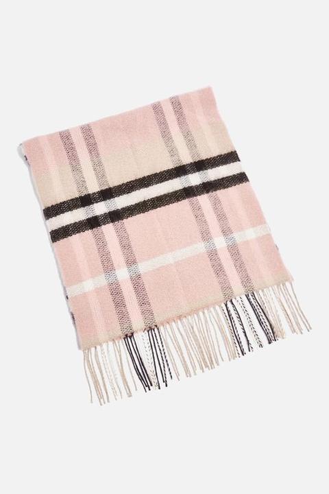 Cream Girly Check Scarf