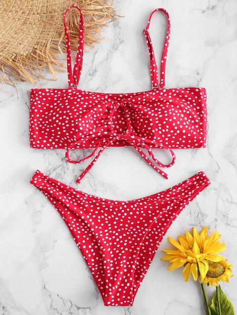 Bikini A Pois Love Red
