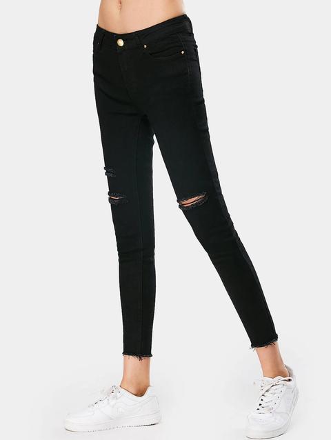 Jeans Elastici Strappati Skinny A Matita