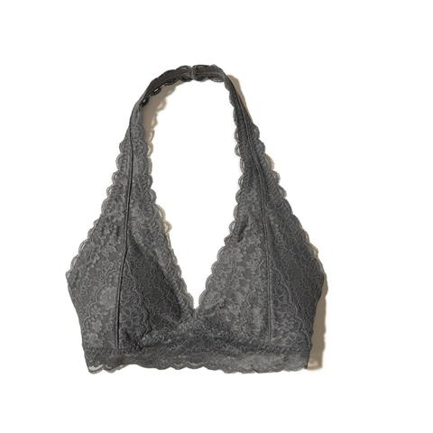 hollister lace halter bralette with removable pads