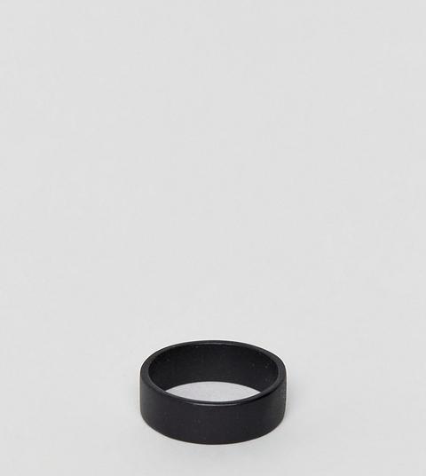 Anillo En Negro Mate De Asos Plus