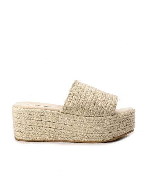 Sandalias Plataforma Plana Esparto