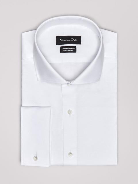 Camisa Algodón Estructura Blanca Slim Fit Personal Tailoring