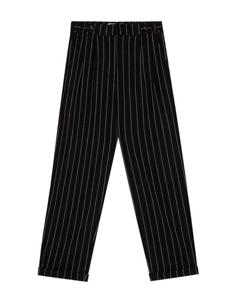 Pantaloni Tapered Fit A Righe