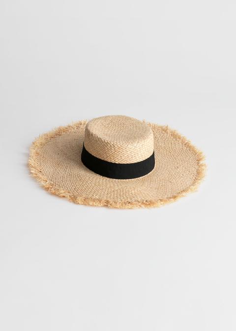 Flat Top Woven Straw Hat