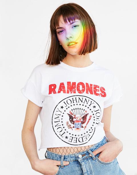 Camiseta Cropped Ramones Rotos