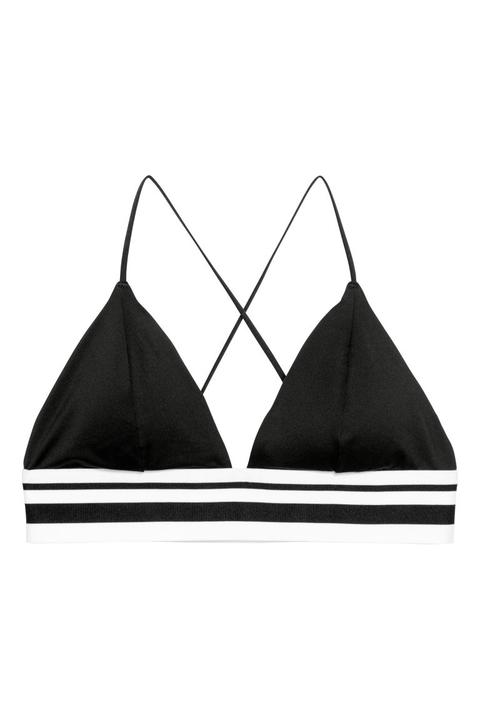 H & M - Top Bikini A Triangolo - Nero