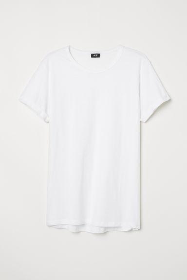 H & M - T-shirt In Jersey Flammé - Bianco