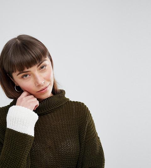 Jersey Con Cuello Vuelto Y Raya En Contraste De Daisy Street