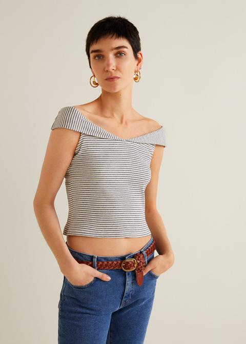 Top Crop Off-shoulder