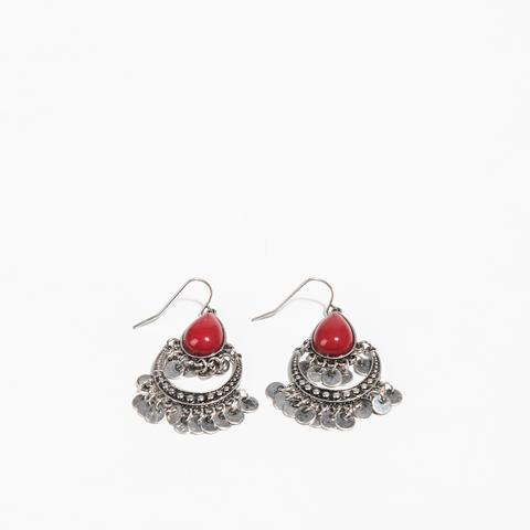 Red Folk Earrings