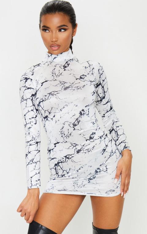 Marble long sleeve dress Clearance