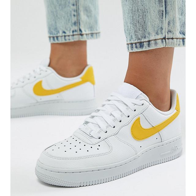 yellow and white nike air force