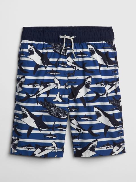 shark swim trunks