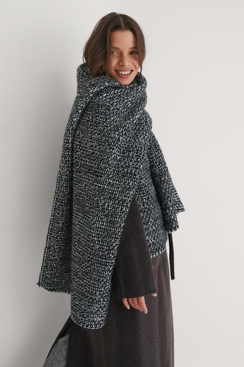 Na-kd Accessories Two Toned Chunky Knit Scarf - Grey