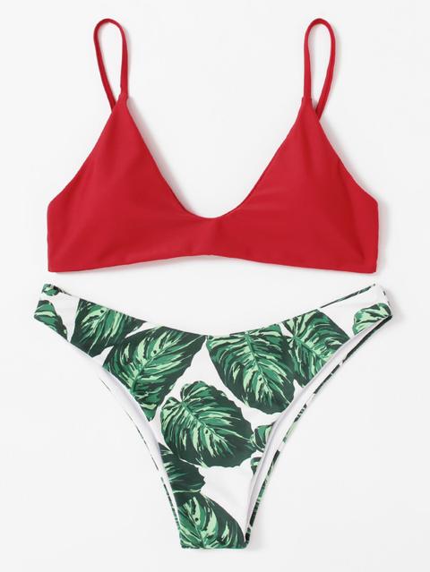 Jungle Print Mix And Match Bikini Set