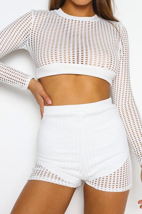 white co ord short set