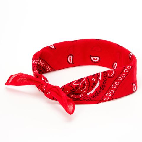 Claire's Paisley Bandana Headwrap - Red Bracelet