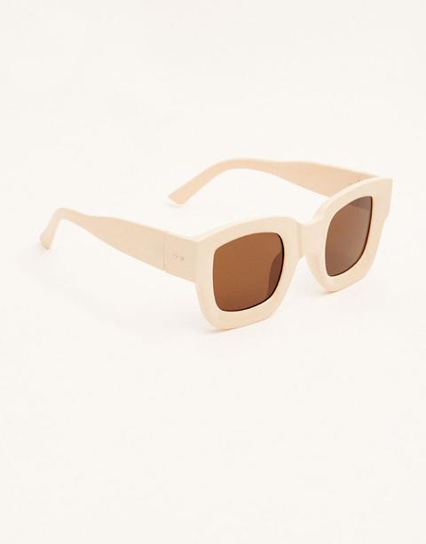 Gafas Cuadradas Crema