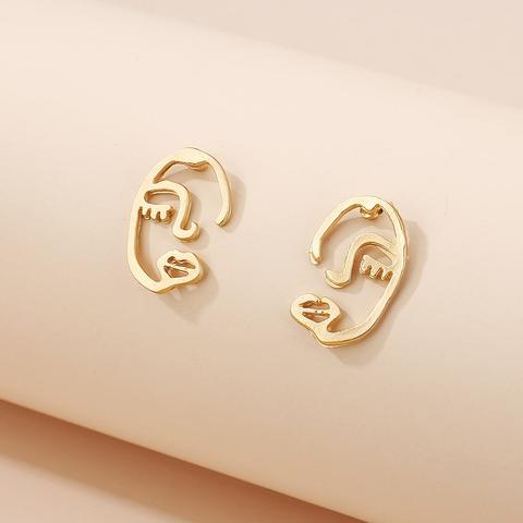 Human Face Design Stud Earrings