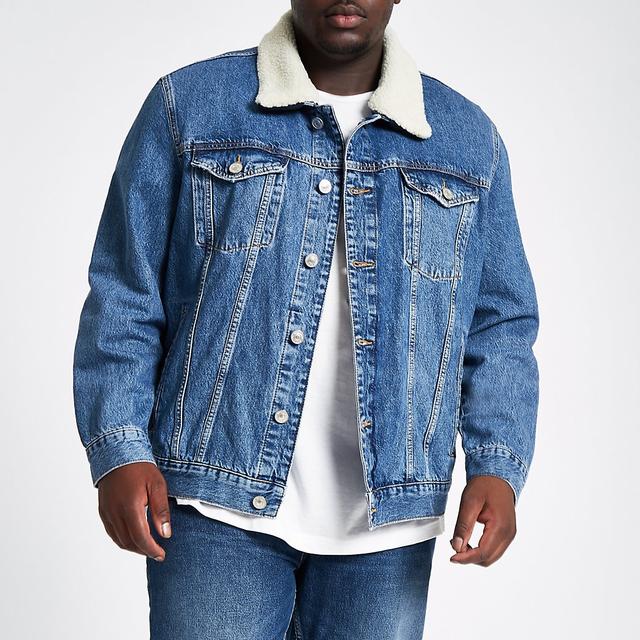 blue borg lined denim jacket