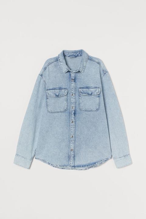 Denim Shirt Jacket - Blue