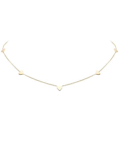 Multi Heart Choker Gold