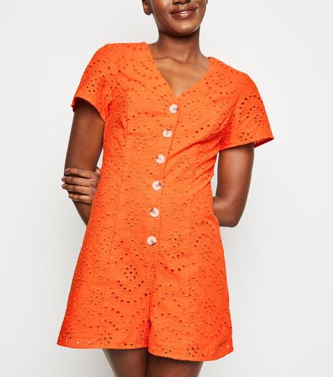 bright orange playsuit