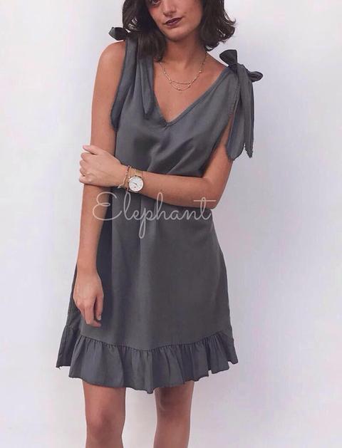 Vestido Lazada Gris