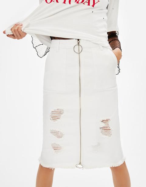Falda Denim Midi