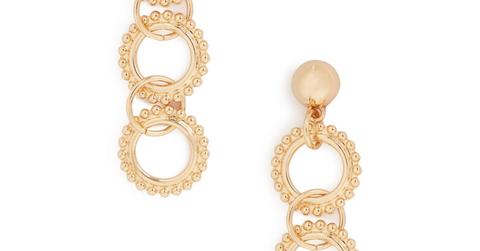 Pendientes Largos De Eslabones Circulares