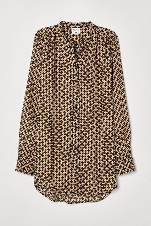 Blusa En Tejido Vaporoso - Gris