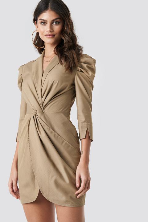 front knot shirt dress