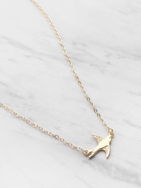 Bird Shaped Pendant Chain Necklace