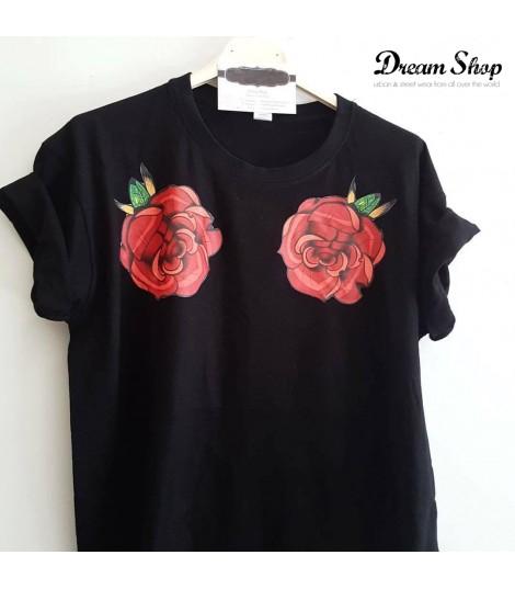 T-shirt Black Roses