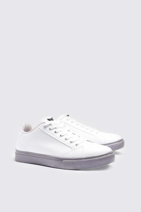 Baskets À Semelle Cuvette Grises Homme - Blanc - 7, Blanc